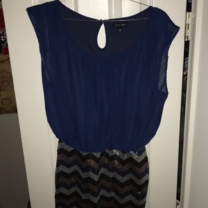 Blue and Gold/Silver going-out Dress!